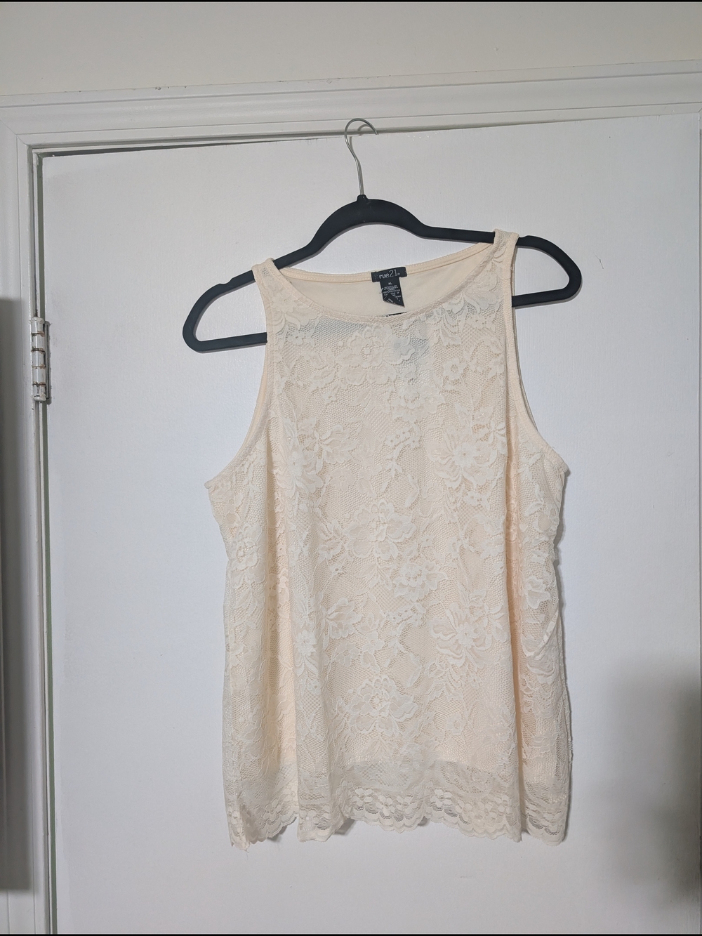 Rue21 Cream Lace Camisole Tank Top
